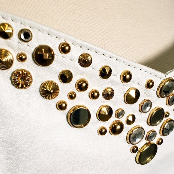 Ardens Pleather Jeweled Bustier - Picture 2 of 9